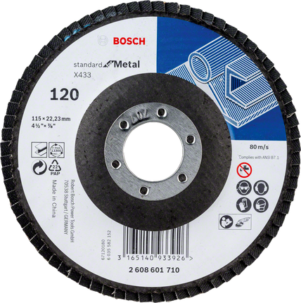 Bosch X433 قياسي لقرص الصنفرة المعدني 115 مم G120.
